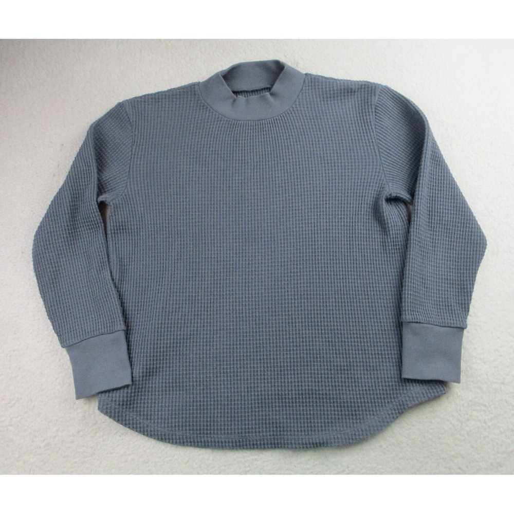 Madewell Waffle Sweatshirt Tee in Sunfaded Indigo